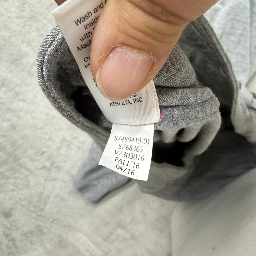Athleta High Low Maxi Skirt Womens Small Gray Drawstring Jersey Knit Flowy Boho